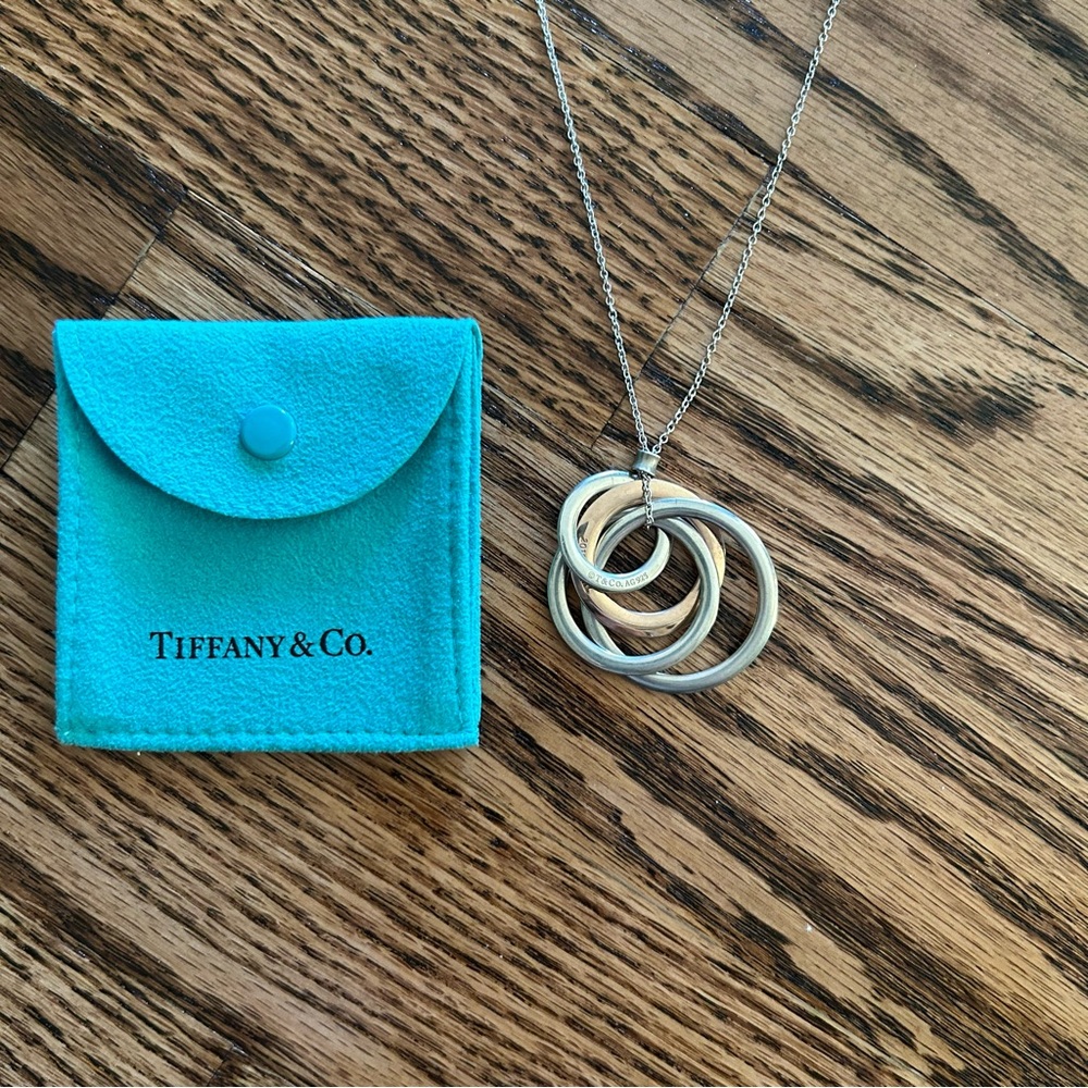 Tiffany & Co. 4 interlocking circles 20” chain thicker links retired